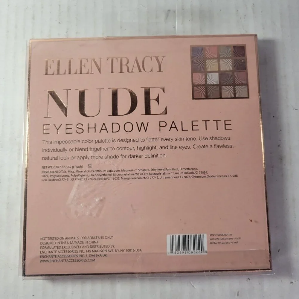 Ellen Tracy Nude Nude Nude 16 Pan Matte & Shimmer Eyeshadow Palette - Picture 4 of 4